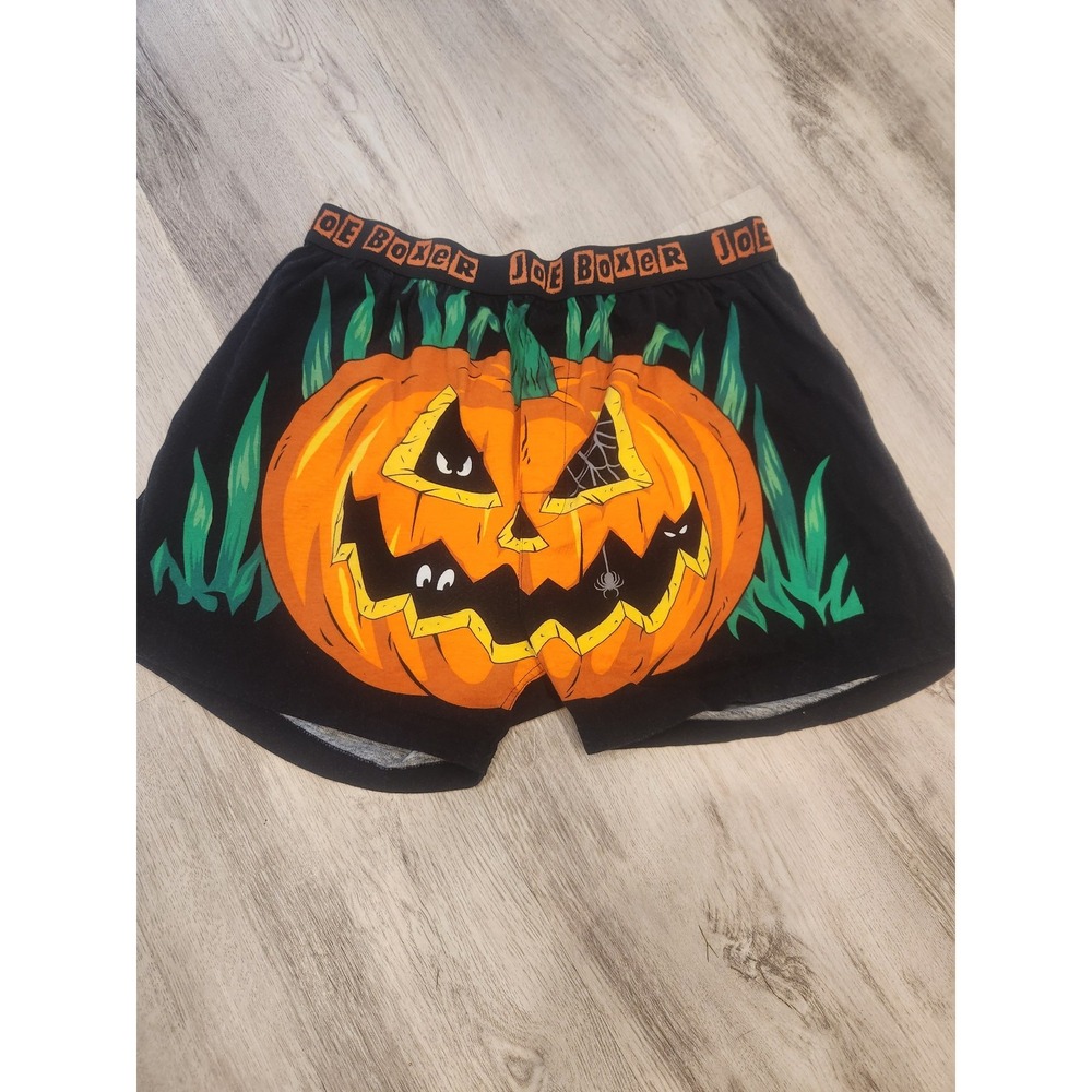 Joe‎ Boxer Mens size Medium Halloween Jack O Lantern Pumpkin Boxer Shorts